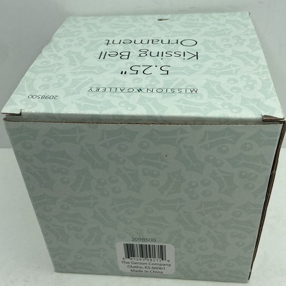 Mission Gallery Santa Claus Christmas Kissing Bell Mistletoe Ornament - Picture 4 of 12